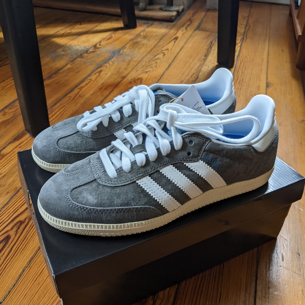 Adidas Samba ADV grey suede leather sneakers